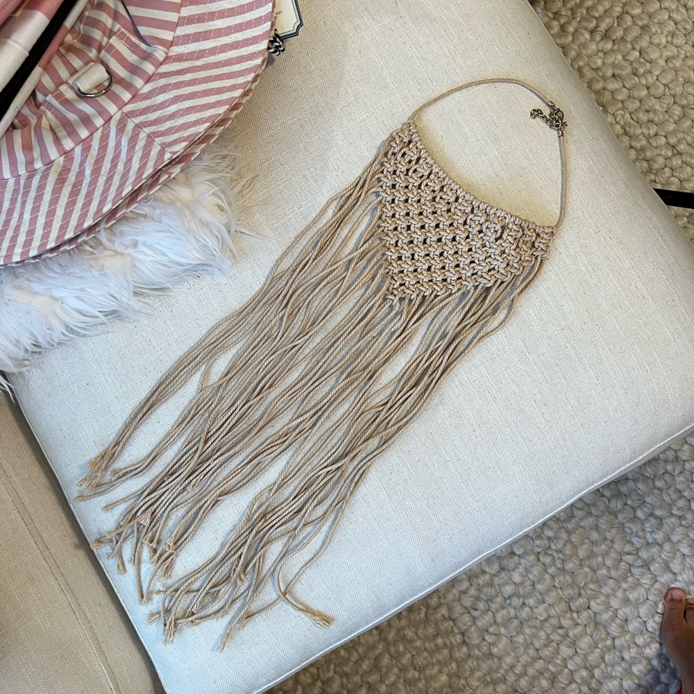 Macrame necklace handmade boho